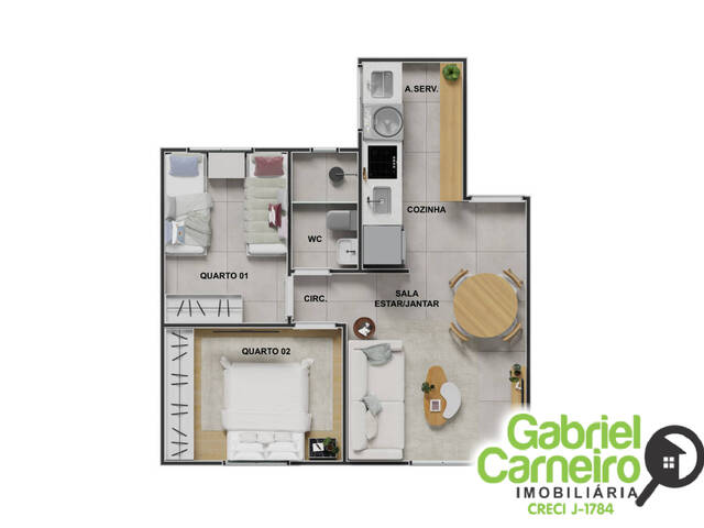 #657 - Apartamento para Venda em Feira de Santana - BA - 3